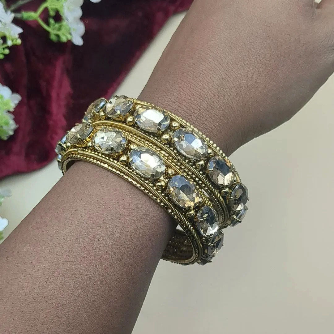 Gold Kada Armreifen paar