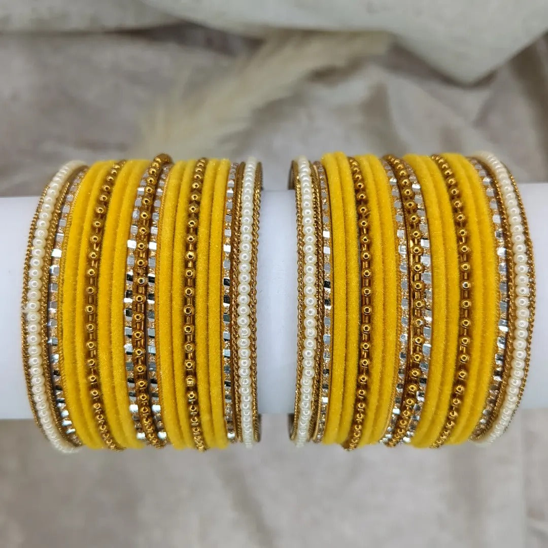 Armreifen Set - Gelb | Gold | Größe 2.8