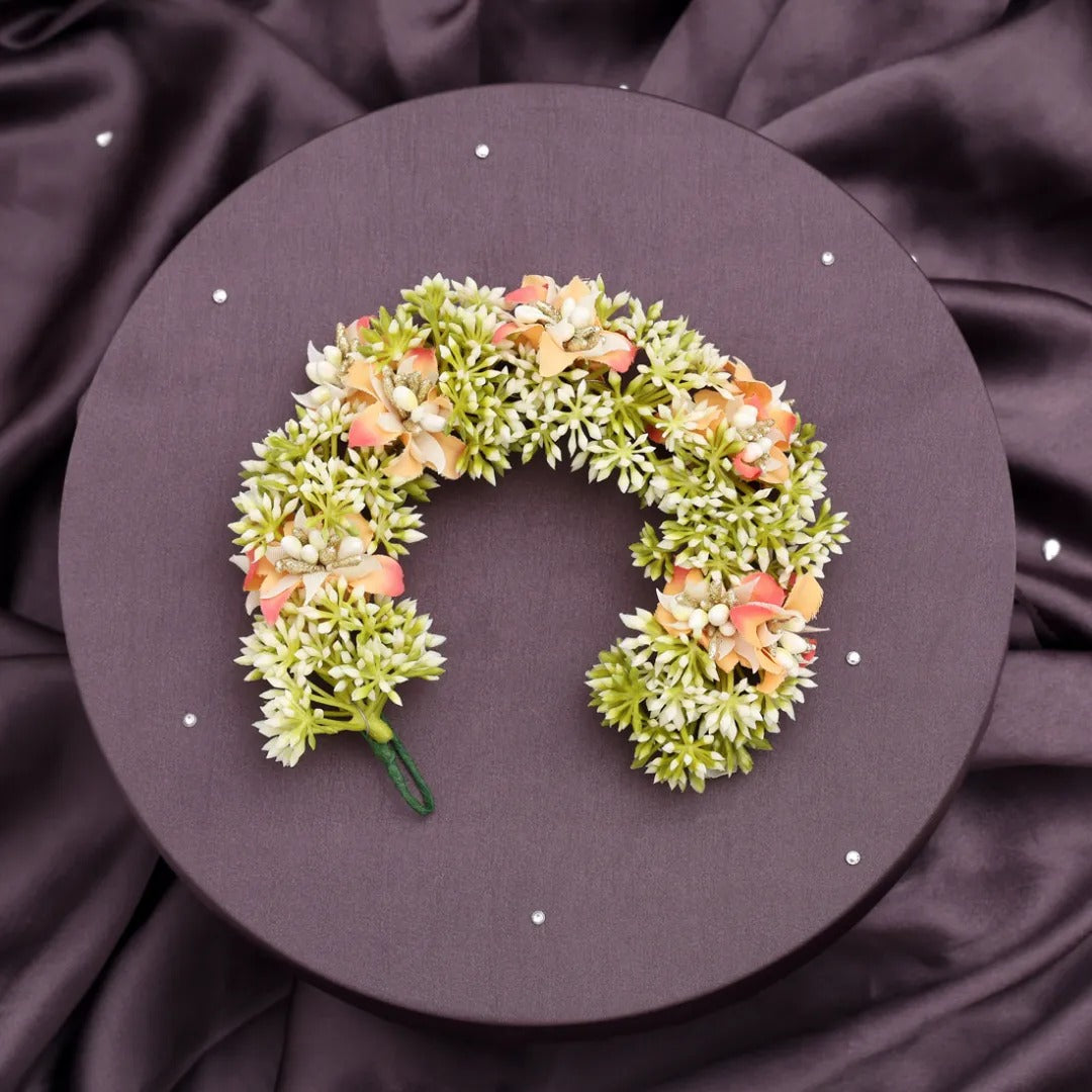 Künstliche Haarblumen - Rosa | Grün