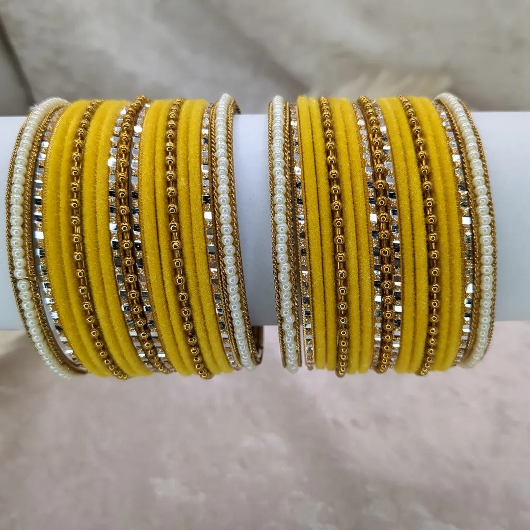 Armreifen Set - Gelb | Gold | Größe 2.8