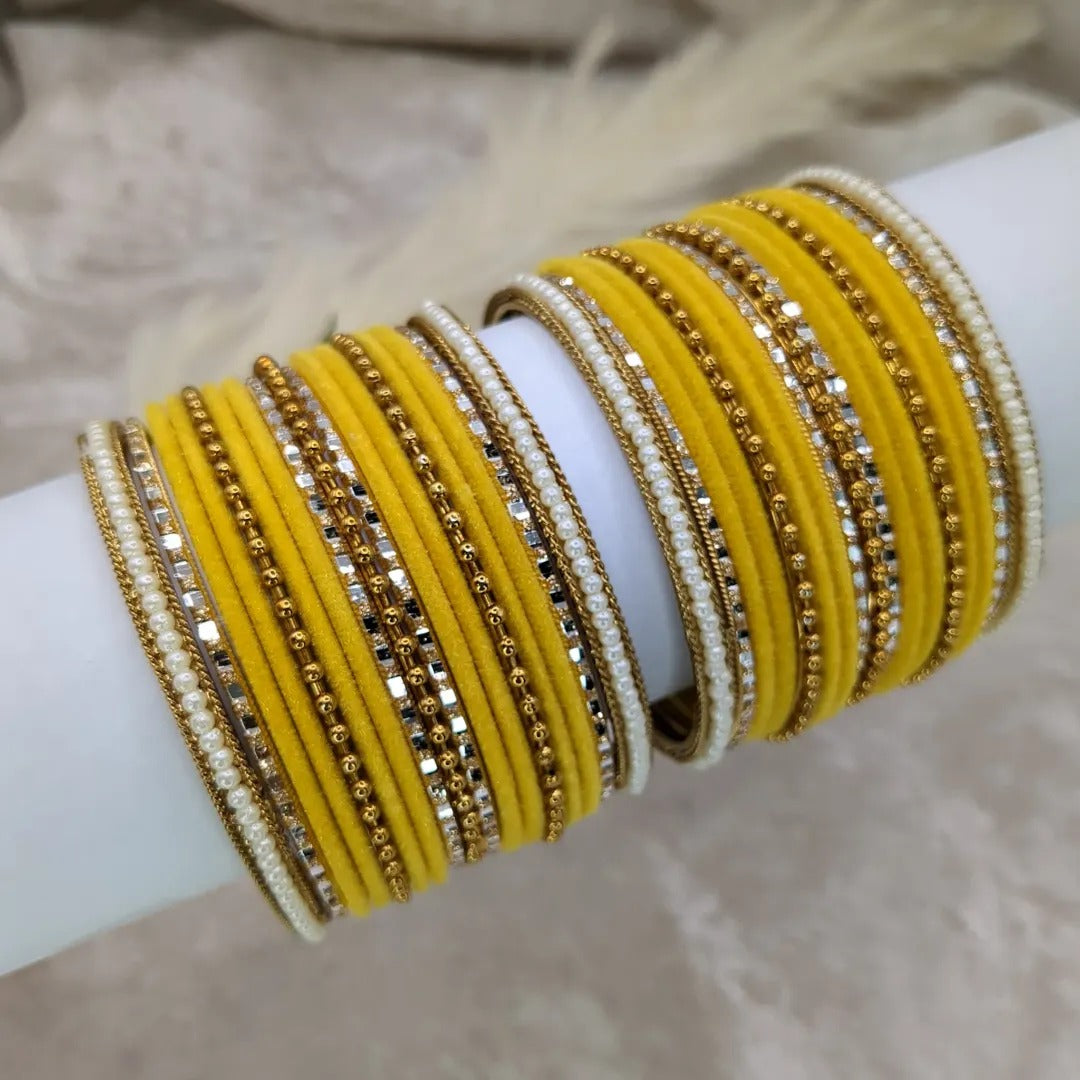 Armreifen Set - Gelb | Gold | Größe 2.8