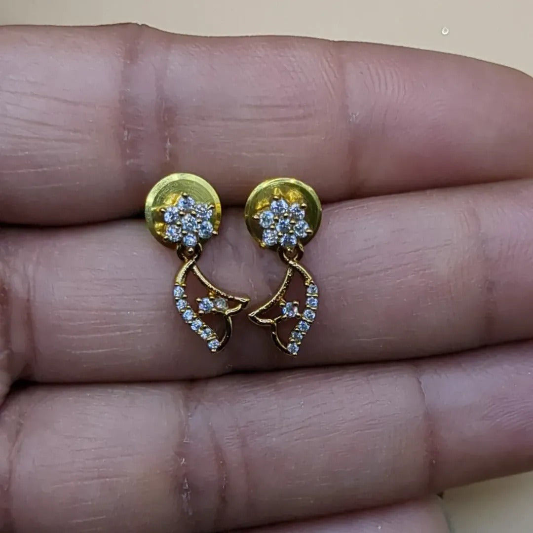 Trendy Halskette mit Ohrringe - gold | weiß