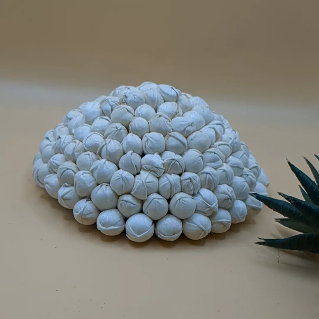 Künstliche indische Haarblumen Weiß