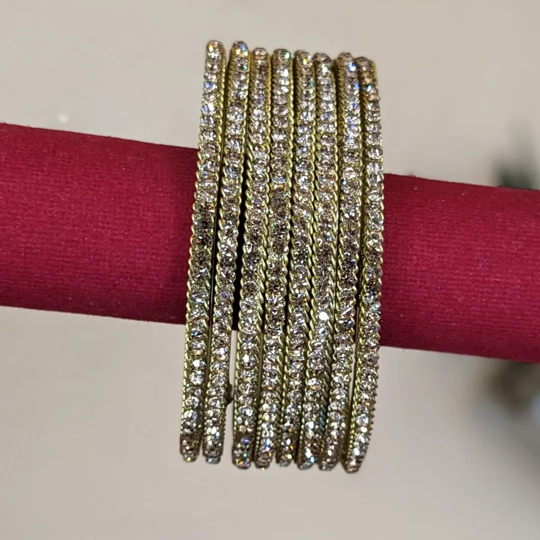 Glas Armreifen - Shinny Glas Bangles - 8er Set