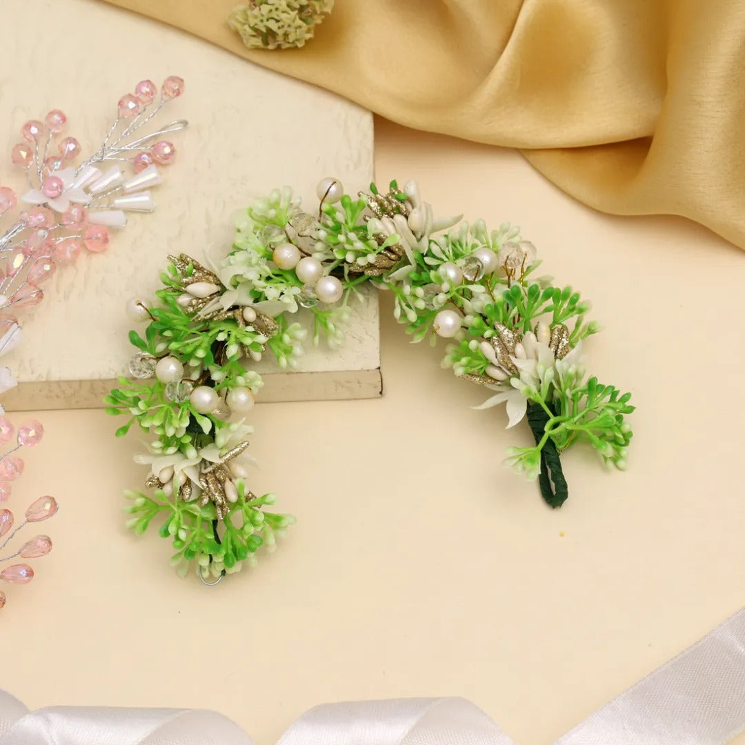 Künstliche indische Haarblumen Grün