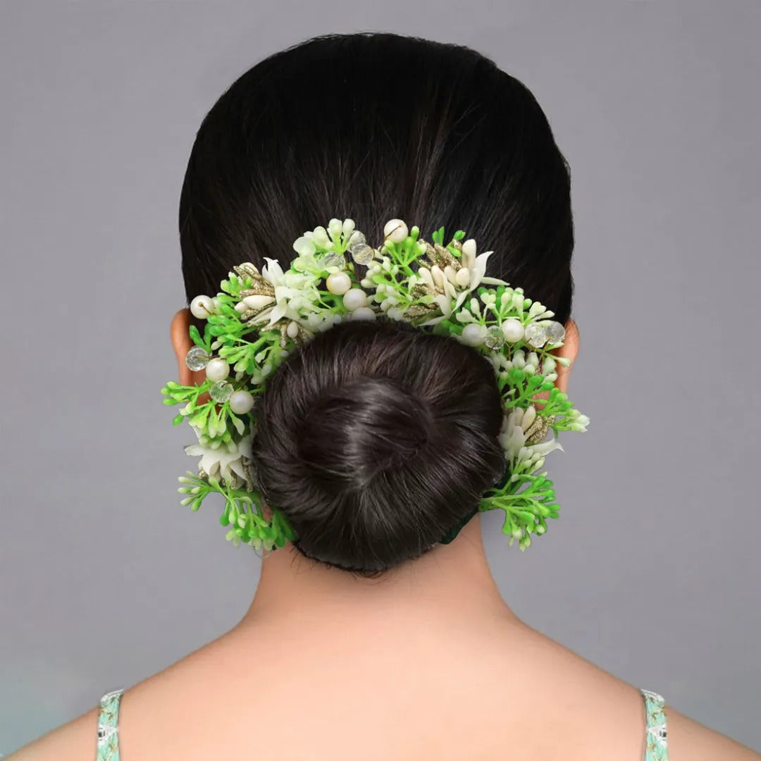 Künstliche indische Haarblumen Grün