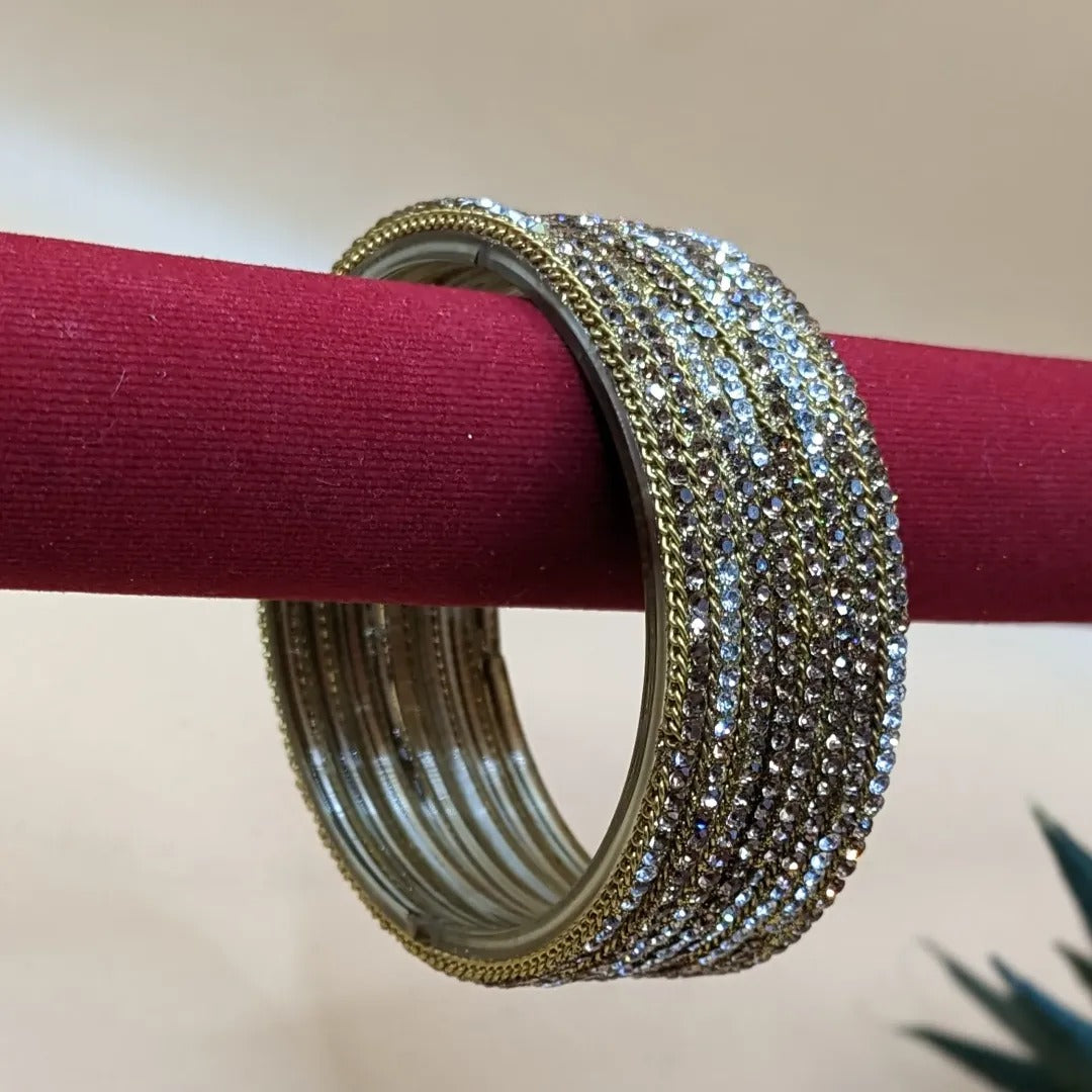 Glas Armreifen - Shinny Glas Bangles - 8er Set