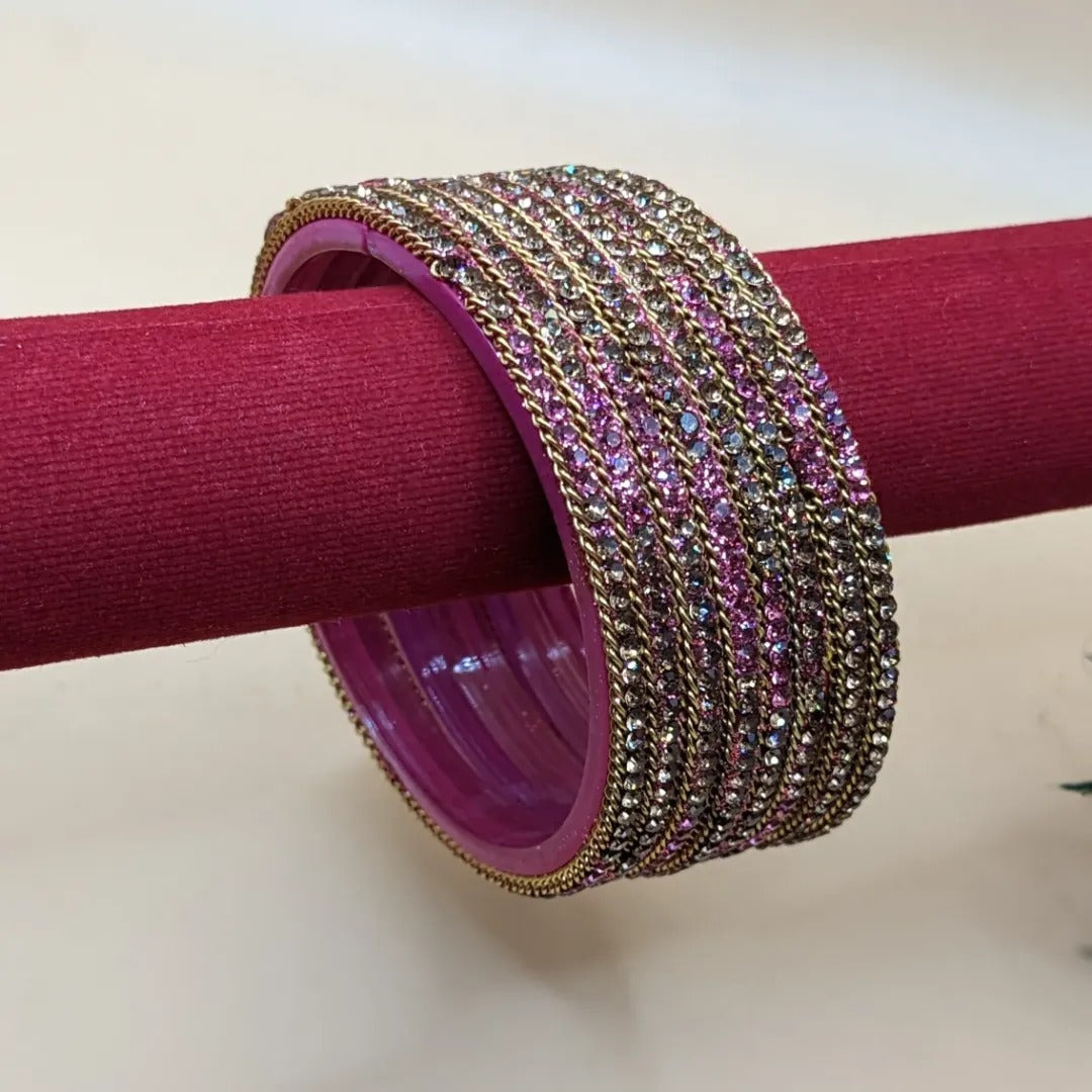 Glas Armreifen - Shinny Glas Bangles - 8er Set