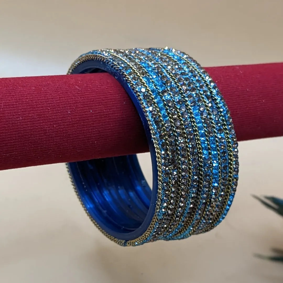 Glas Armreifen - Shinny Glas Bangles - 8er Set