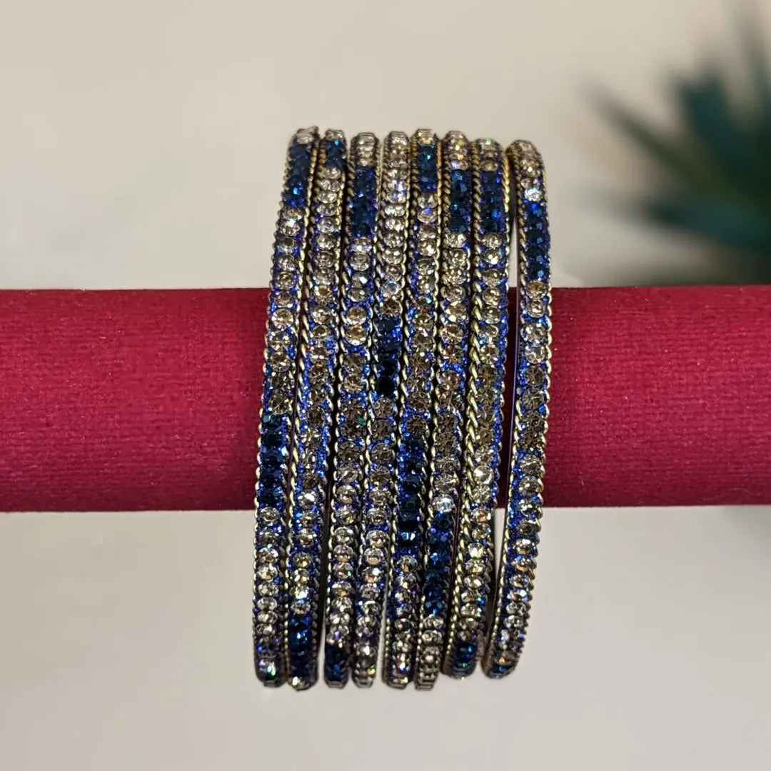 Glas Armreifen - Shinny Glas Bangles - 8er Set