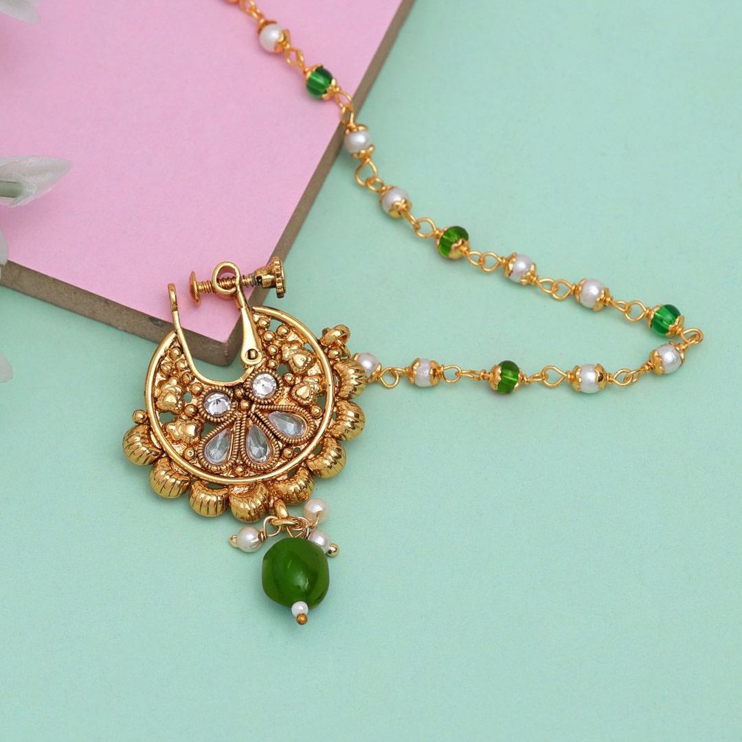 Nose Nath - Gold | Green