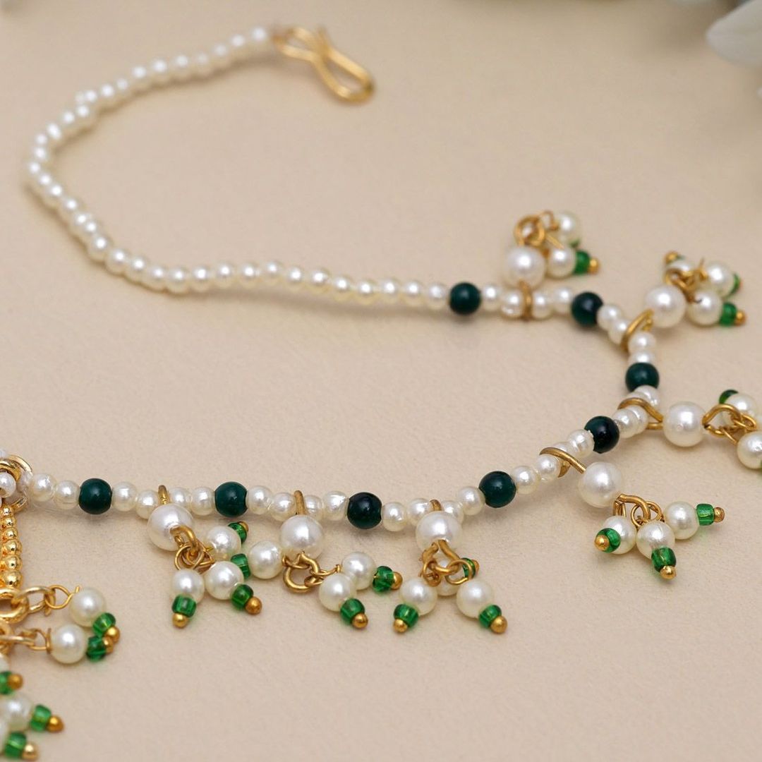 Nose Nath - Gold | Green, white