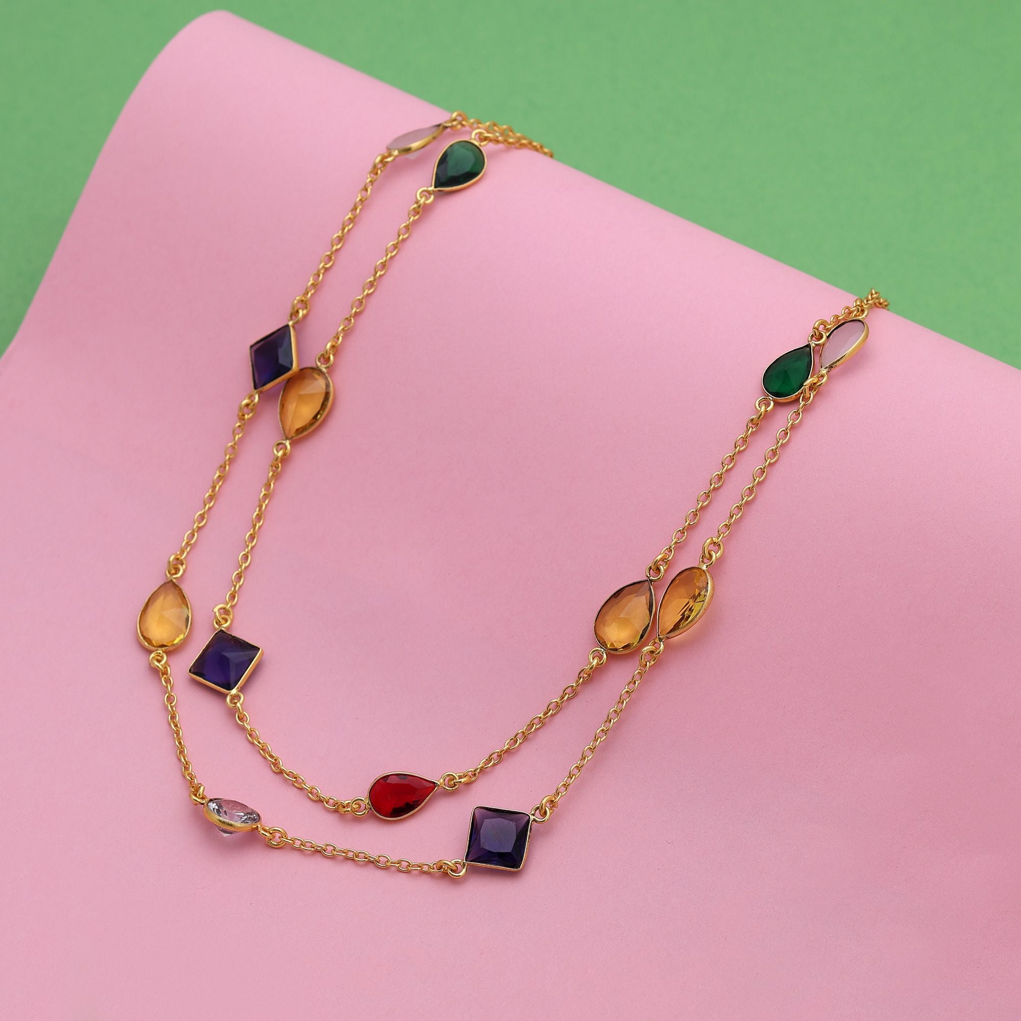 Kundan Halskette ( Amrapali ) - multi color