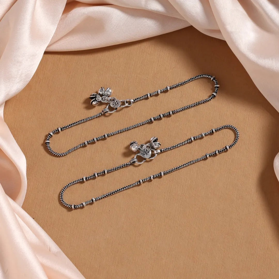 silver anklet