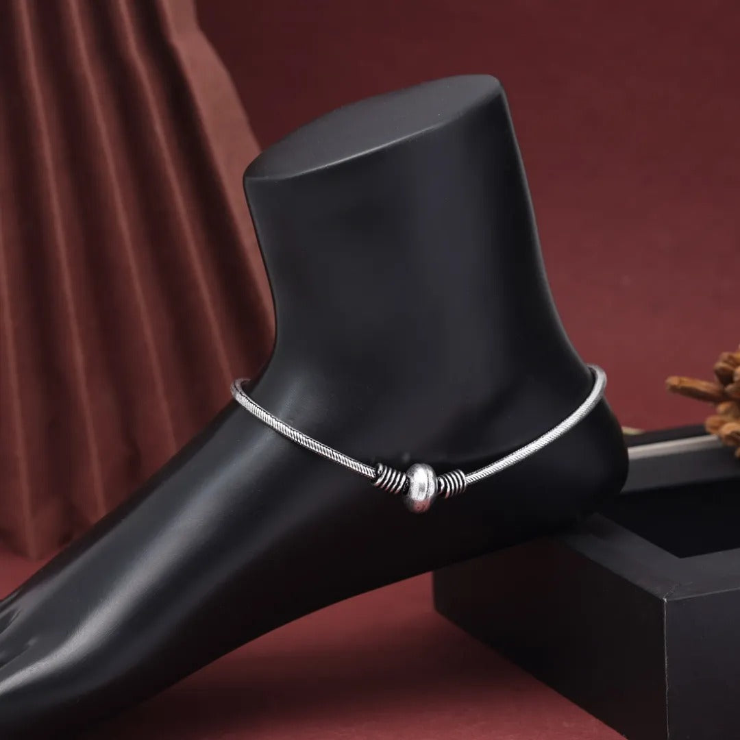 silver anklet