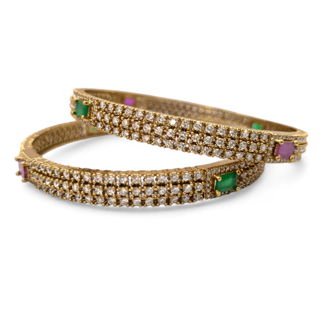 Tempel Armreifen Set- gold |Set mit 2 Armreifen