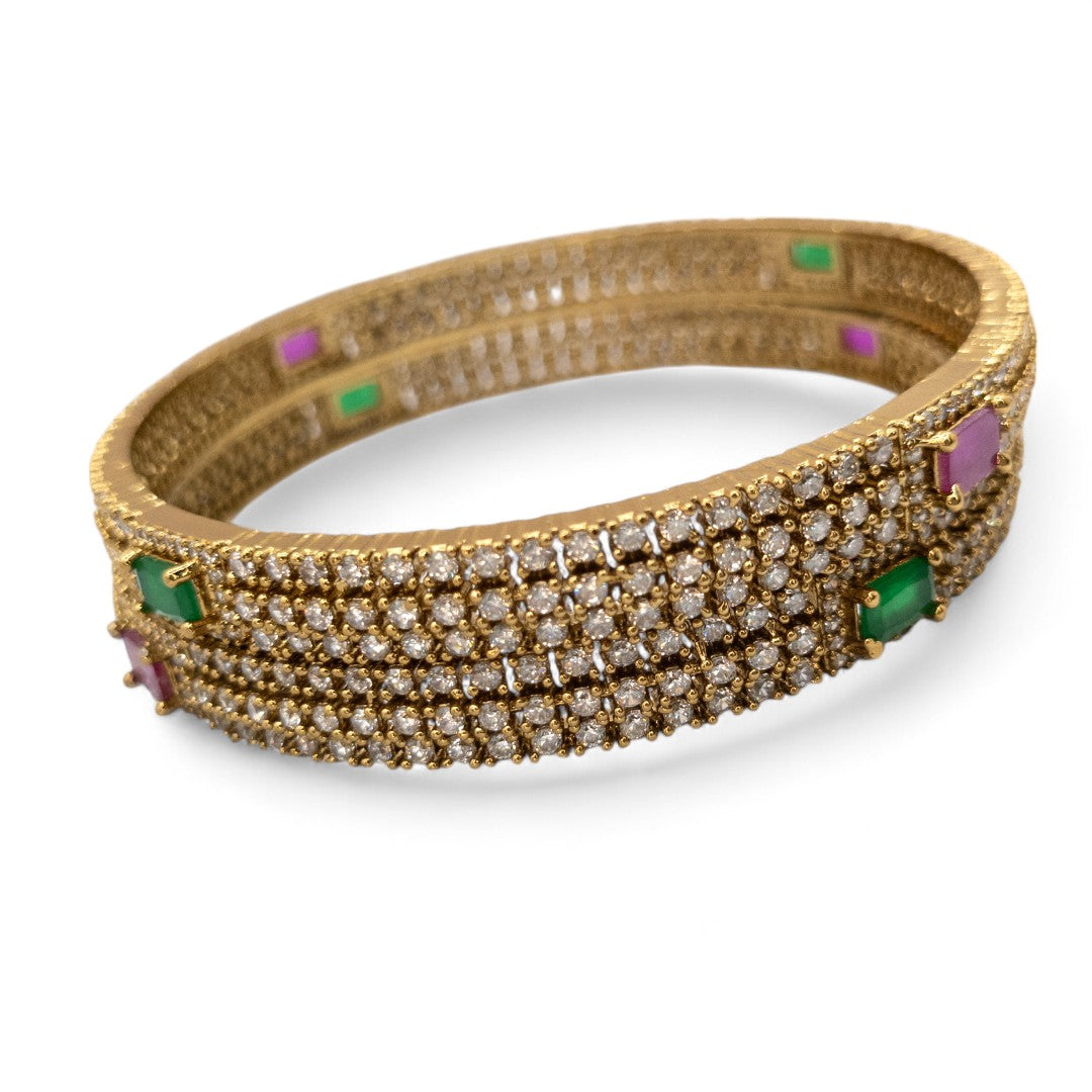 Tempel Armreifen Set- gold |Set mit 2 Armreifen