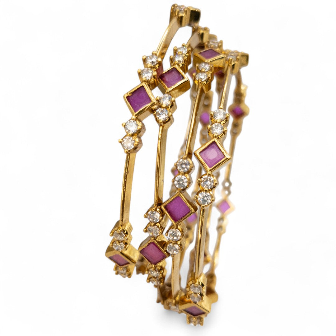 Tempel Armreifen Set- gold |Set mit 4 Armreifen