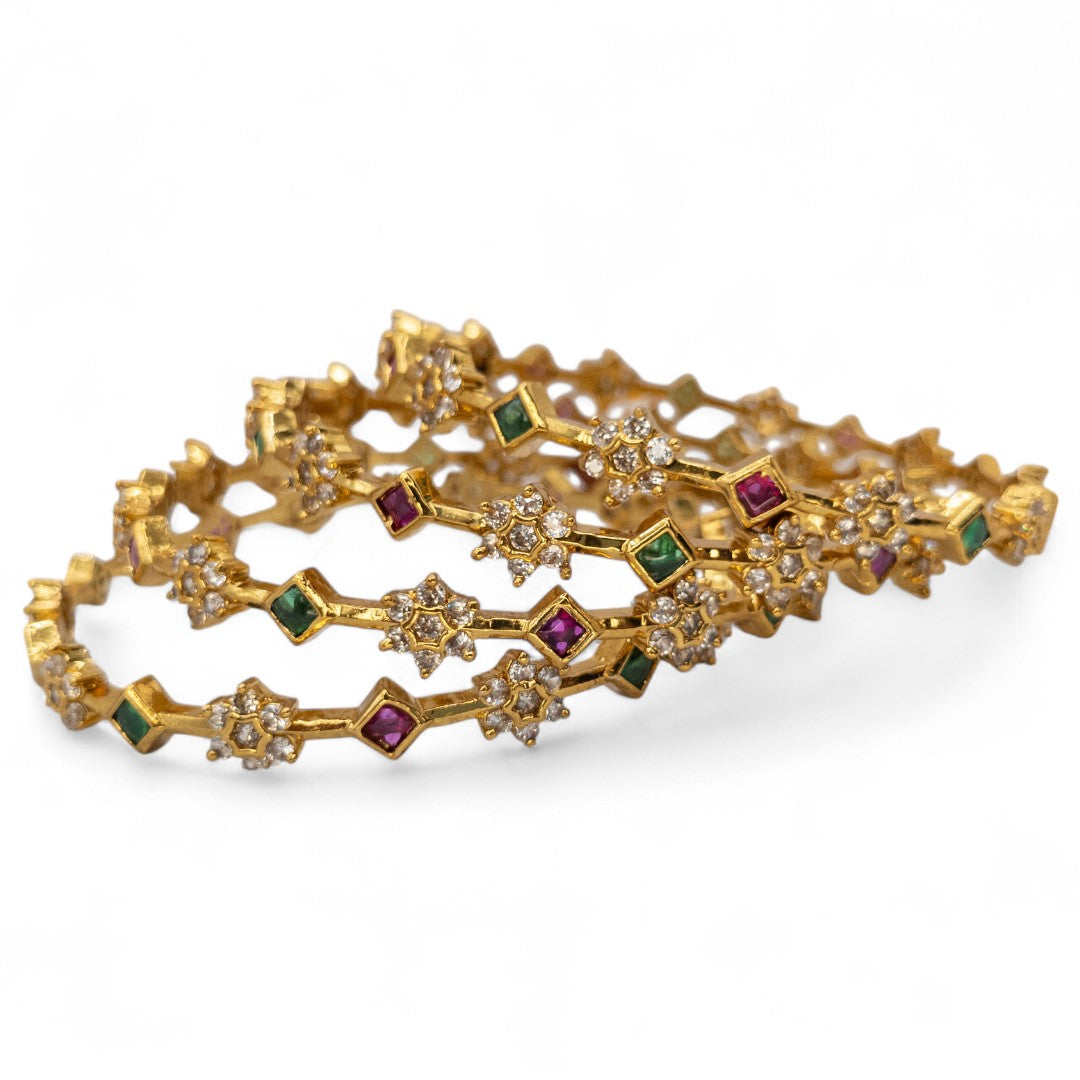 Tempel Armreifen Set- gold |Set mit 4 Armreifen
