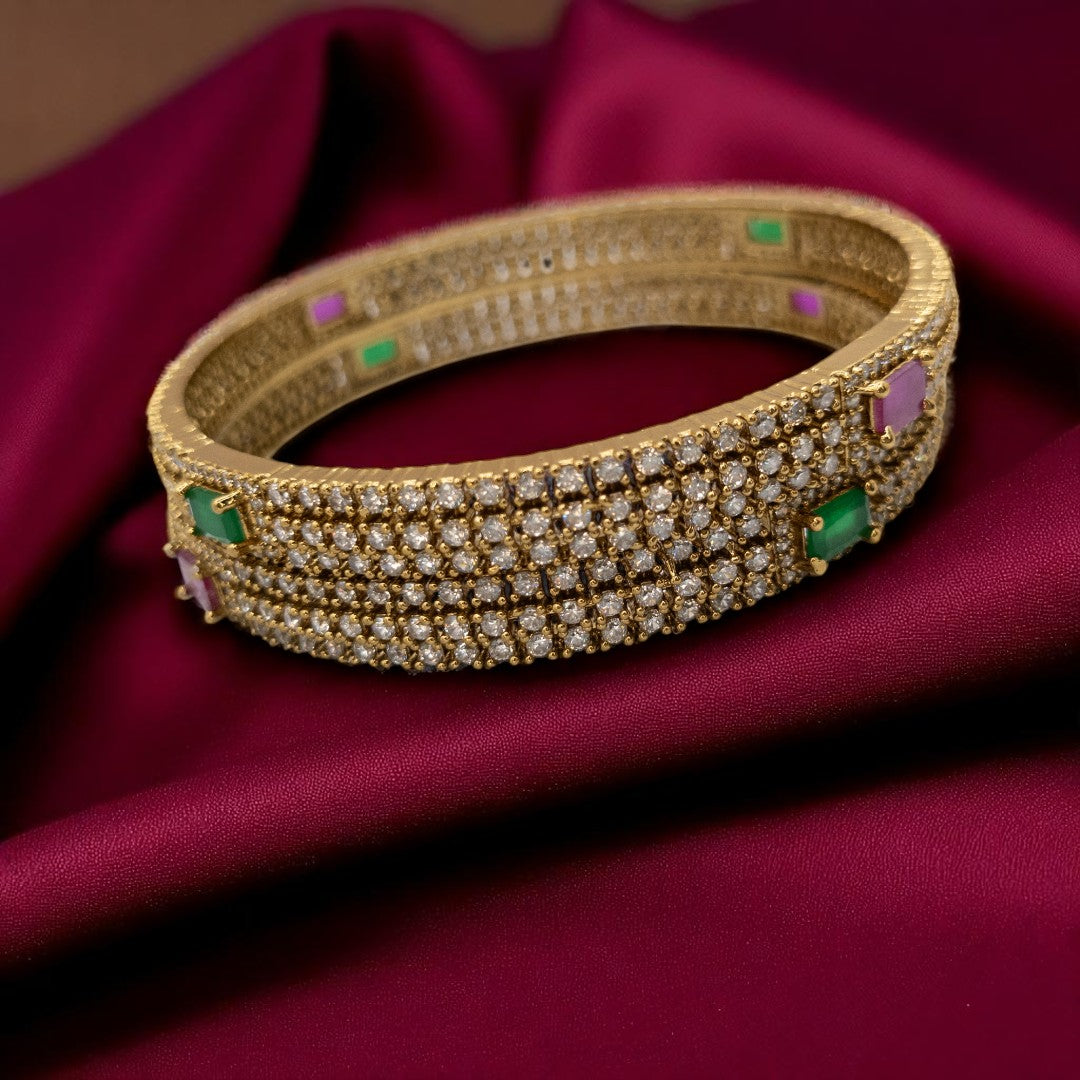 Tempel Armreifen Set- gold |Set mit 2 Armreifen