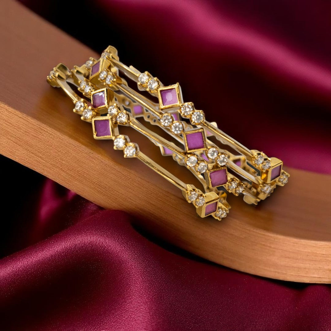 Tempel Armreifen Set- gold |Set mit 4 Armreifen