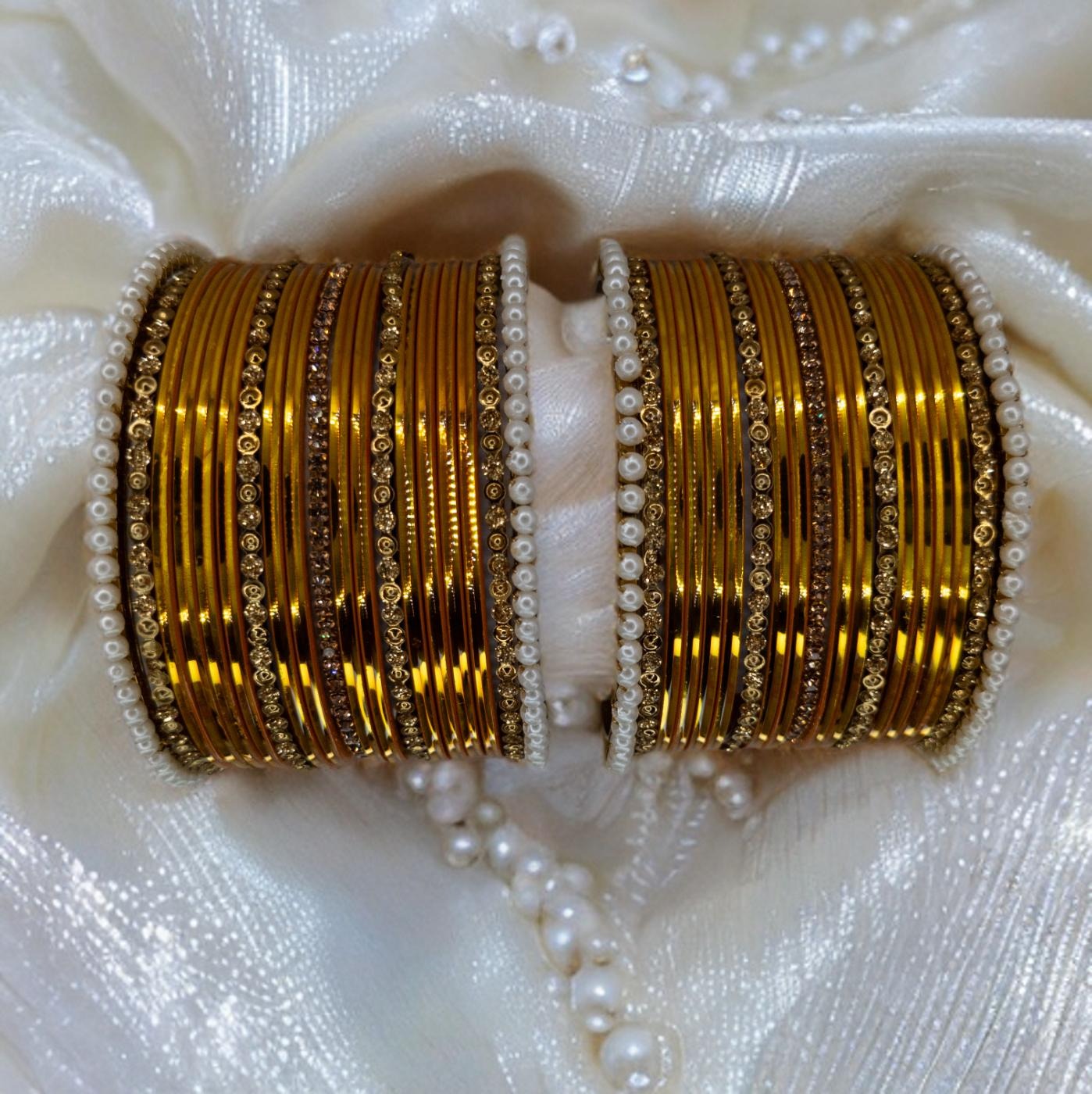 Armreifen Set - Gelb gold | Gold | Größe 2.8