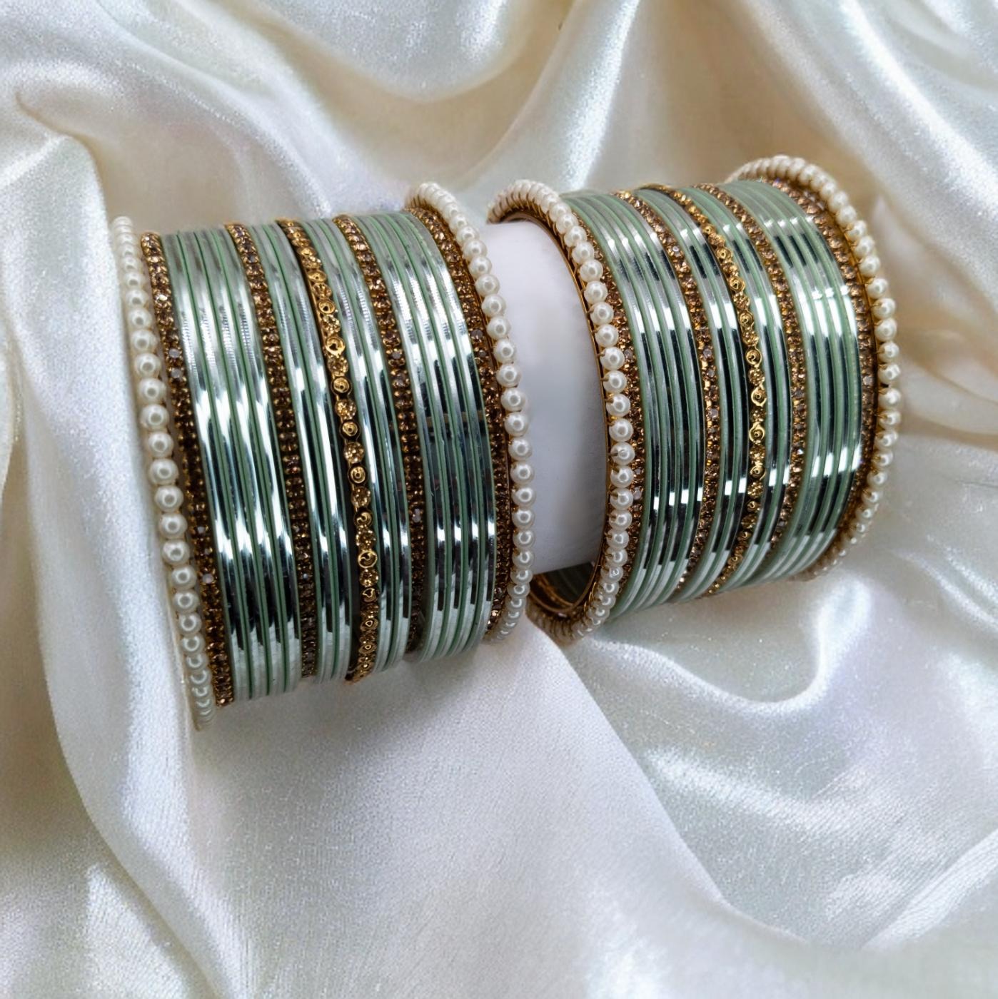 Armreifen Set - Mint | Gold | Größe 2.8