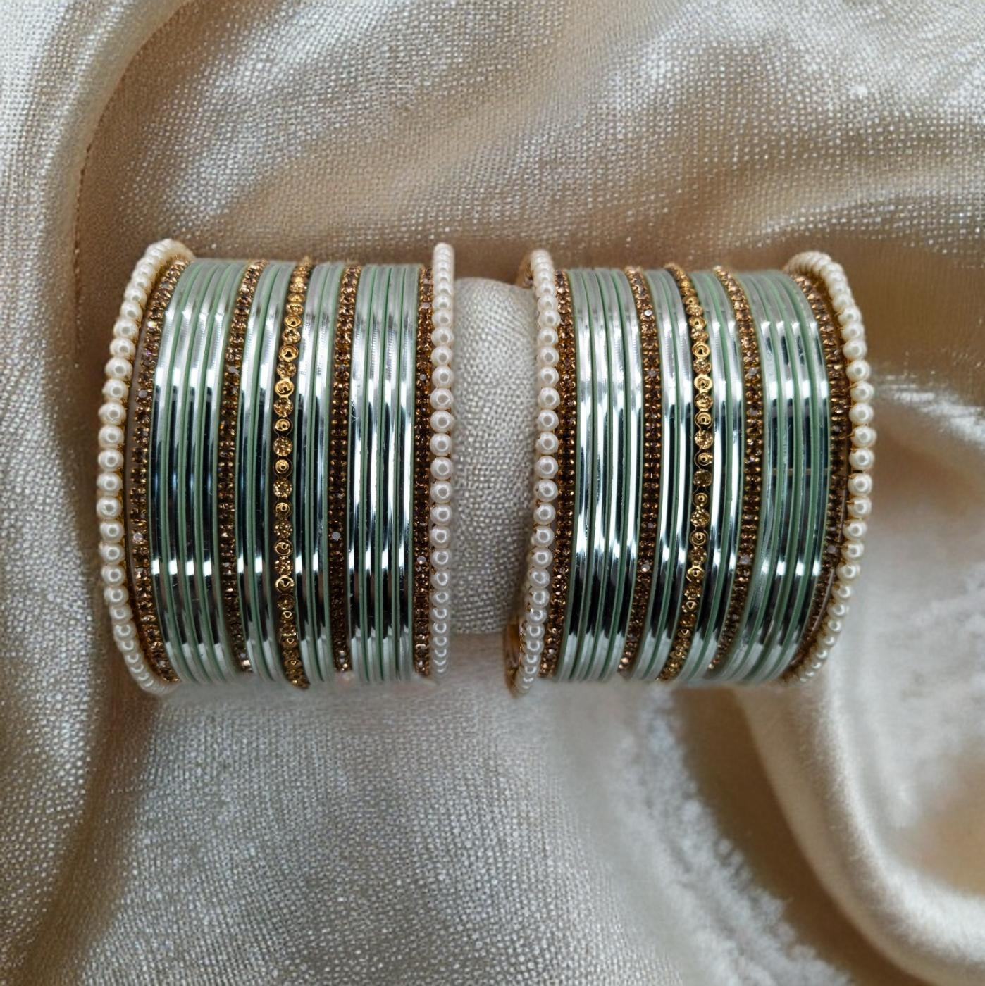 Armreifen Set - Mint | Gold | Größe 2.8