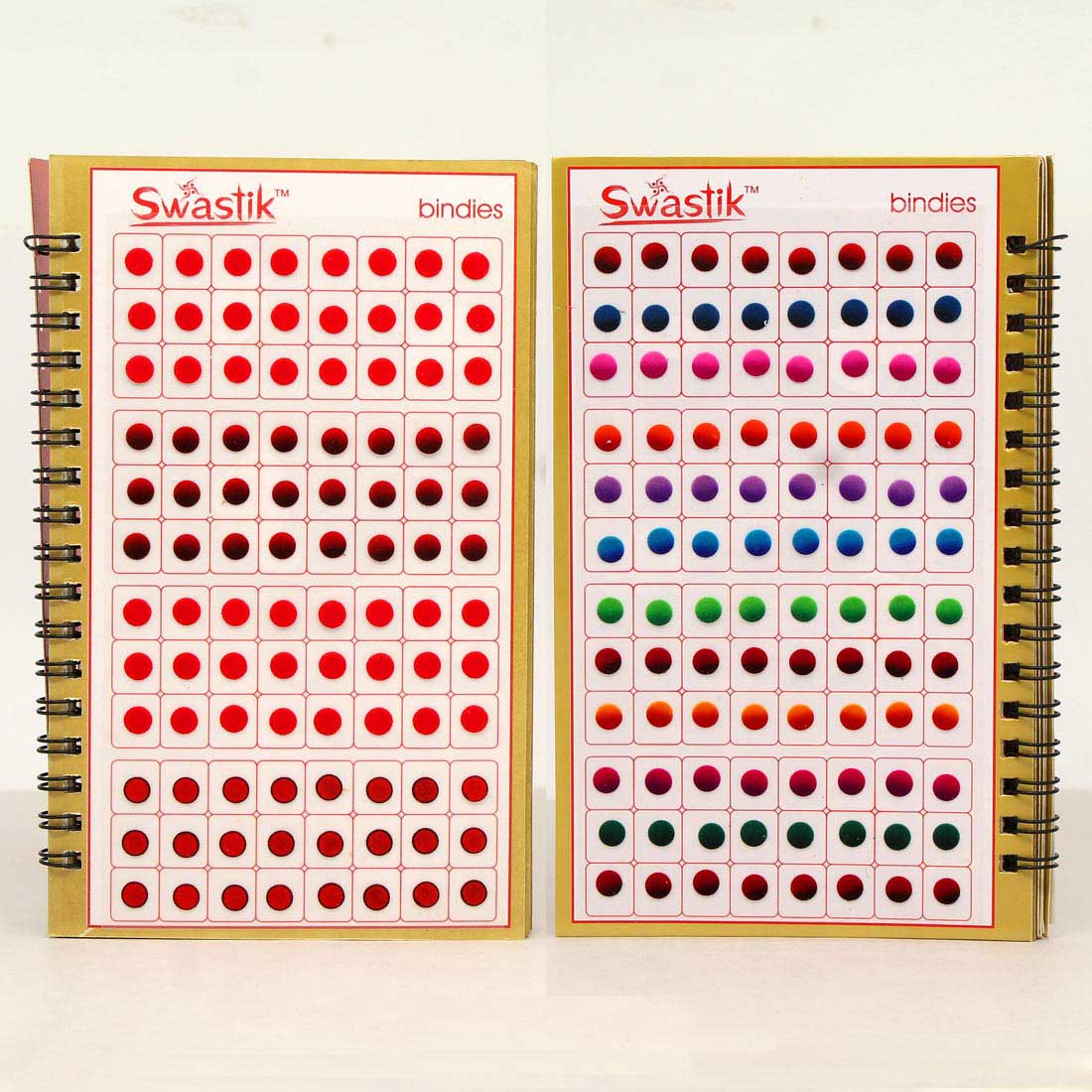 Multicolor rund Formige Bindis – 576 Stück in einem Buch