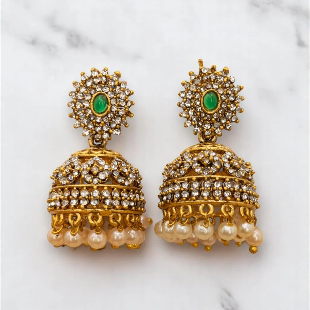 Temple Choker Necklace with Earrings