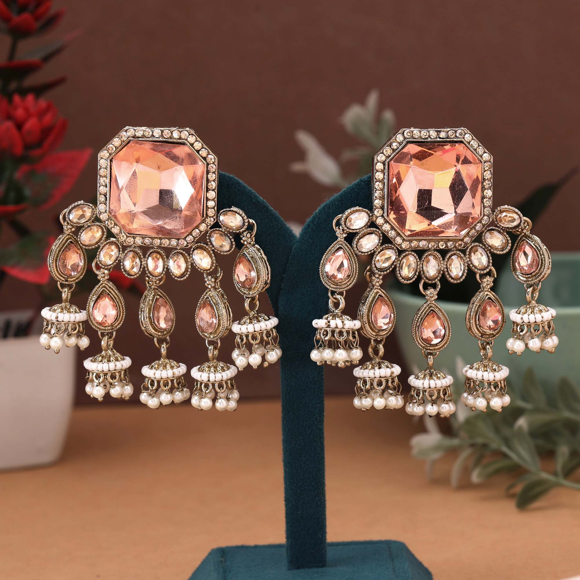 Fashion Earrings - Silver | sea green