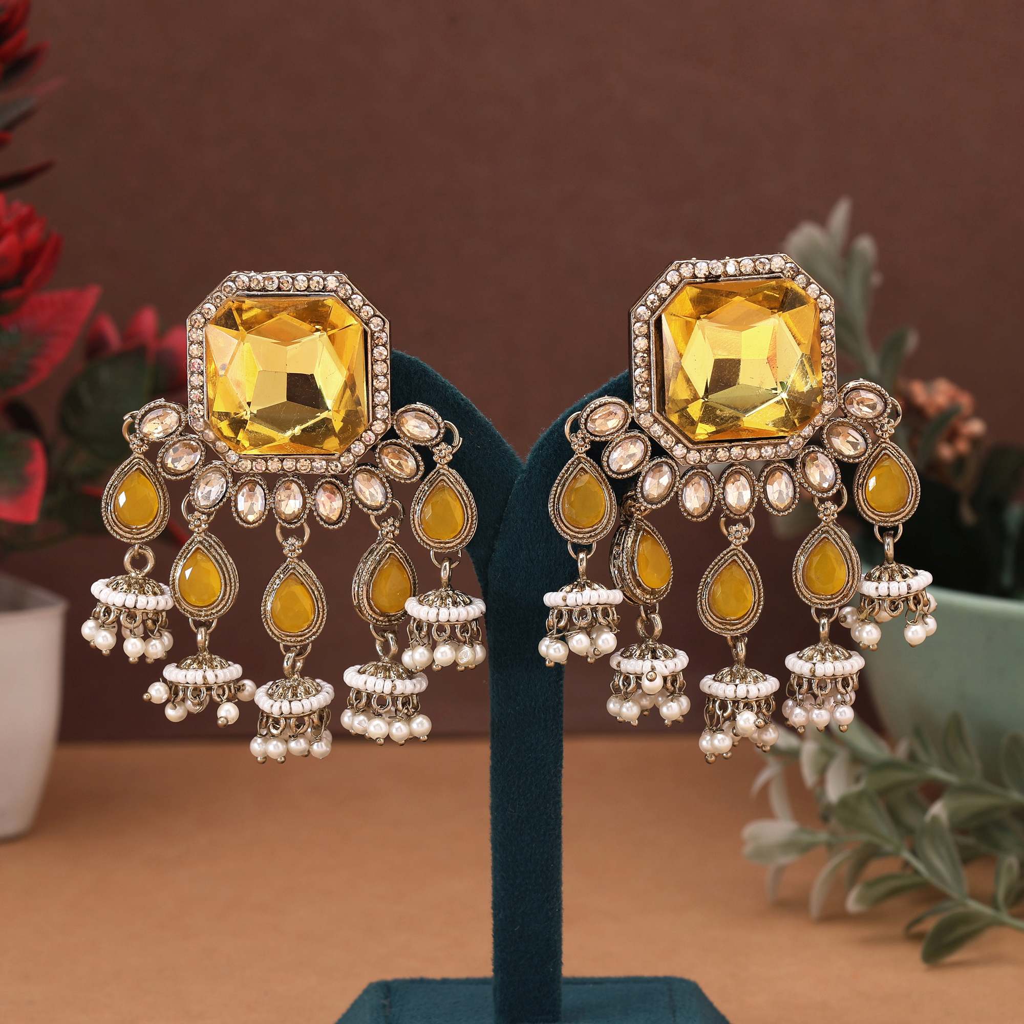 Fashion Earrings - Silver | sea green