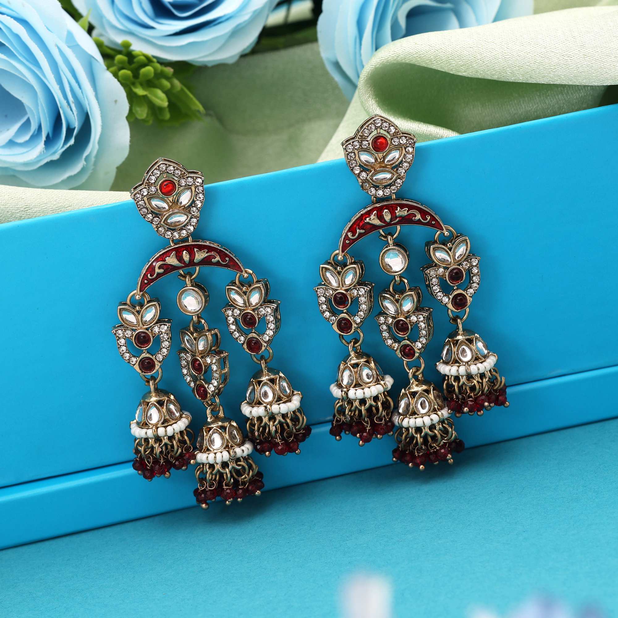 Fashion Earrings - Silver | sea green