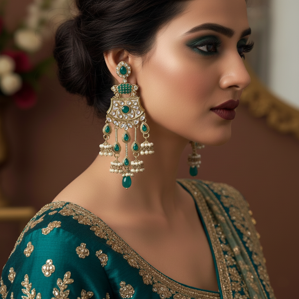 Fashion Earrings - Silver | sea green