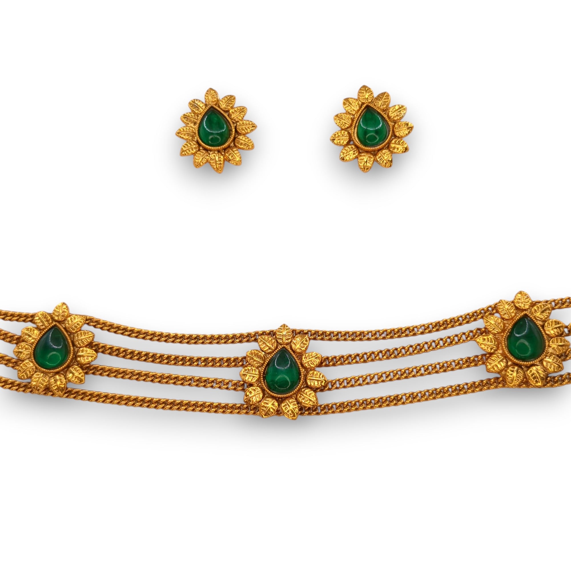 Trendy Choker Halskette mit Ohrringe