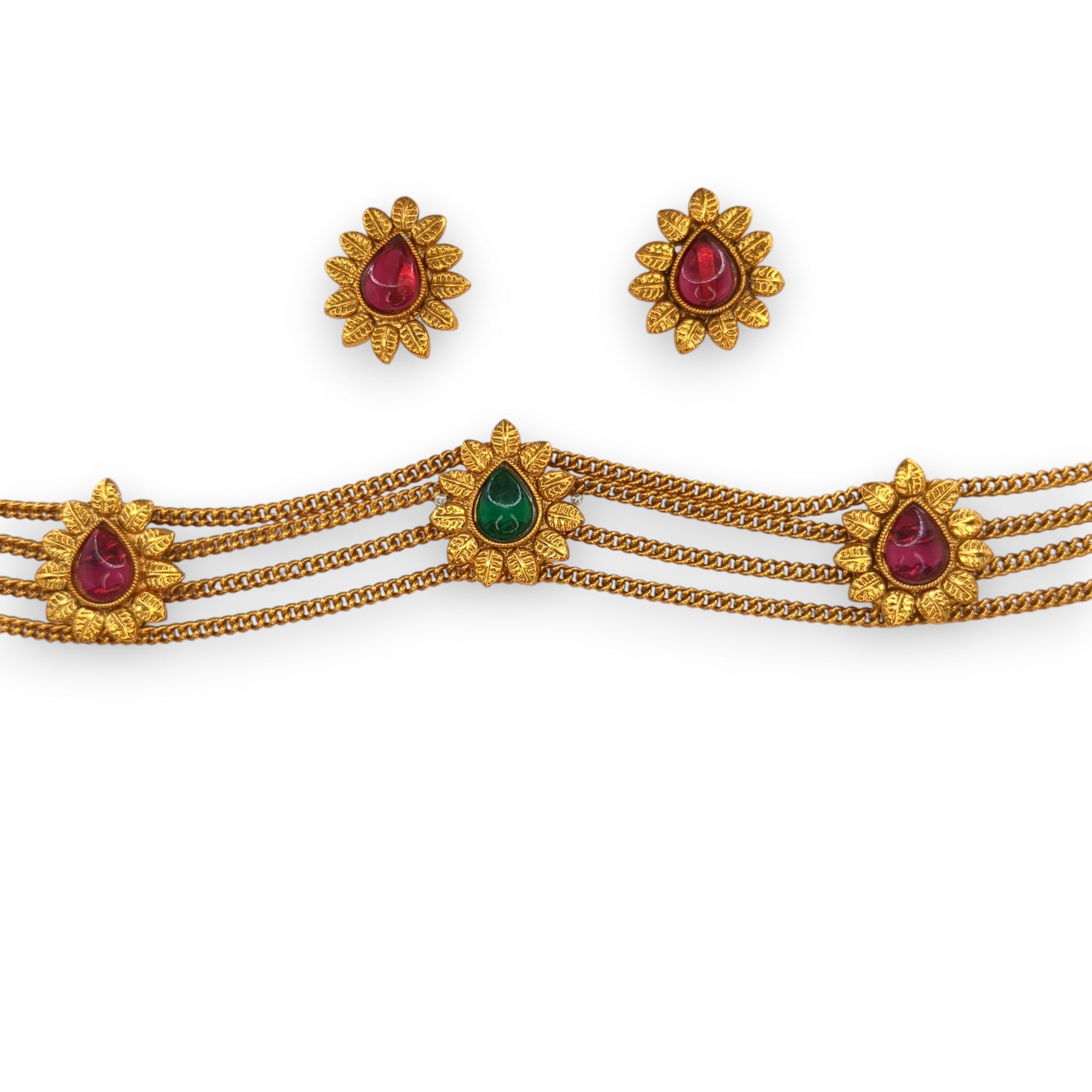 Trendy Choker Halskette mit Ohrringe