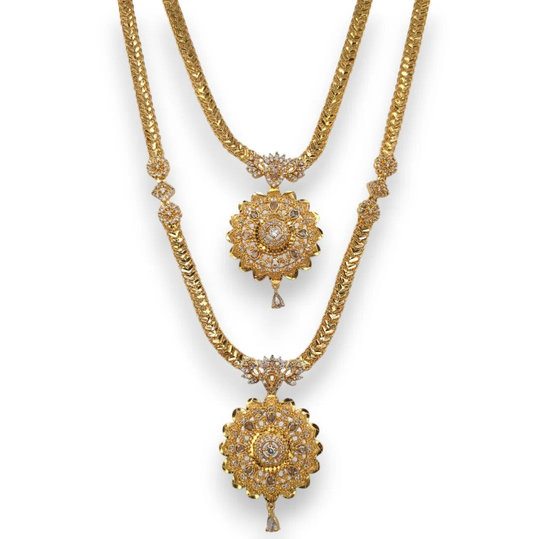 Hals- und Lange Kette Set - gold | combo set