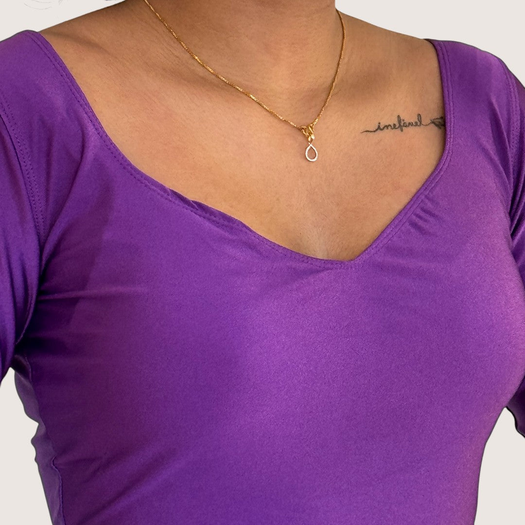 Ready-made saree blouse – sweetheart neckline – blue