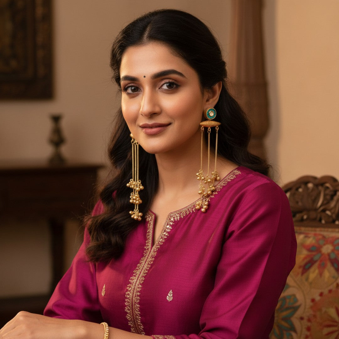 Fashion Earrings - Silver | sea green