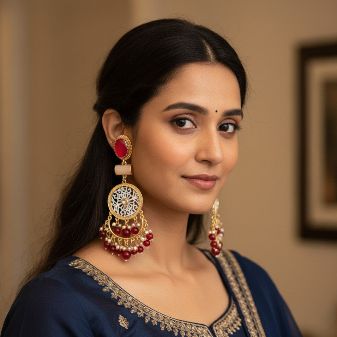 Fashion Earrings - Silver | sea green