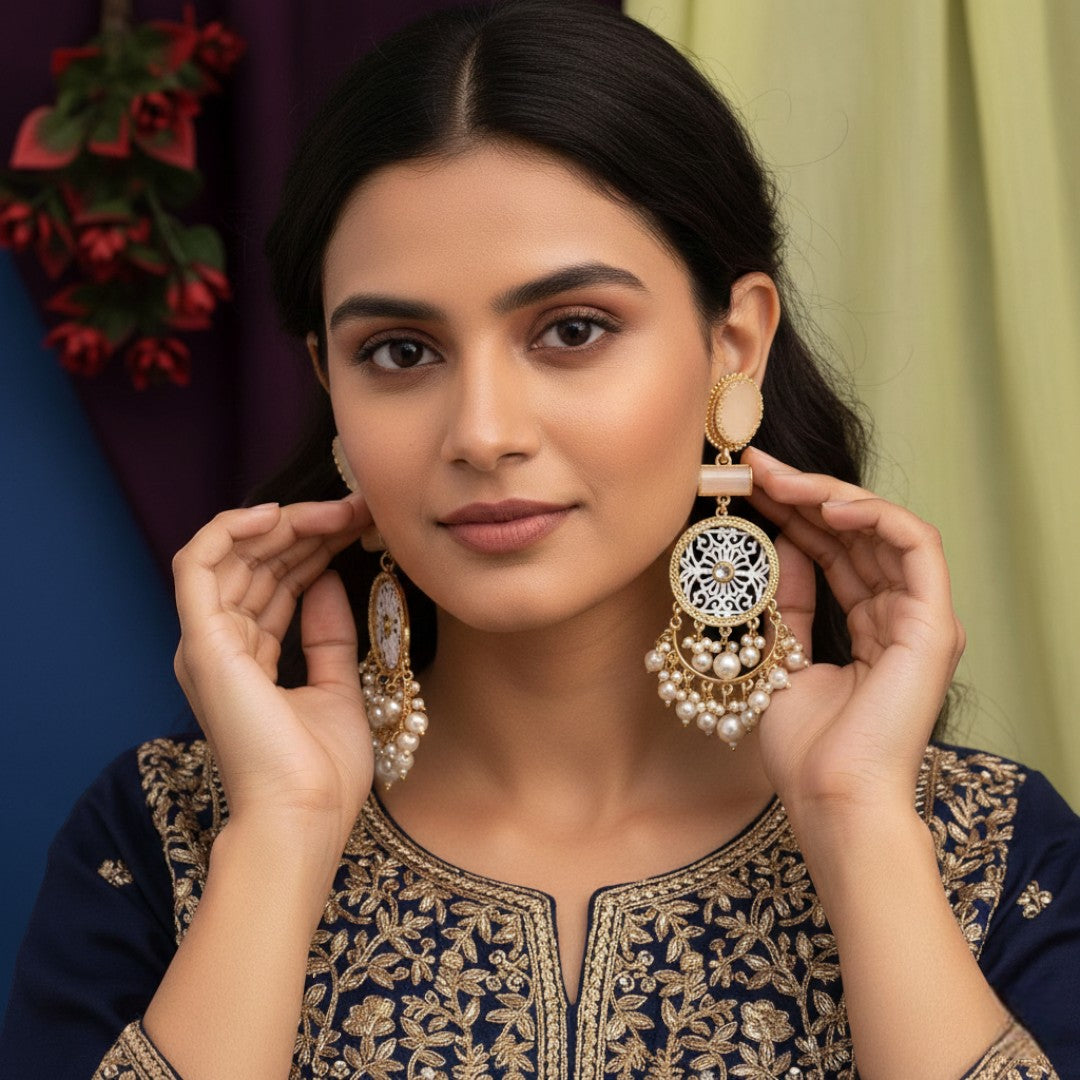 Fashion Earrings - Silver | sea green