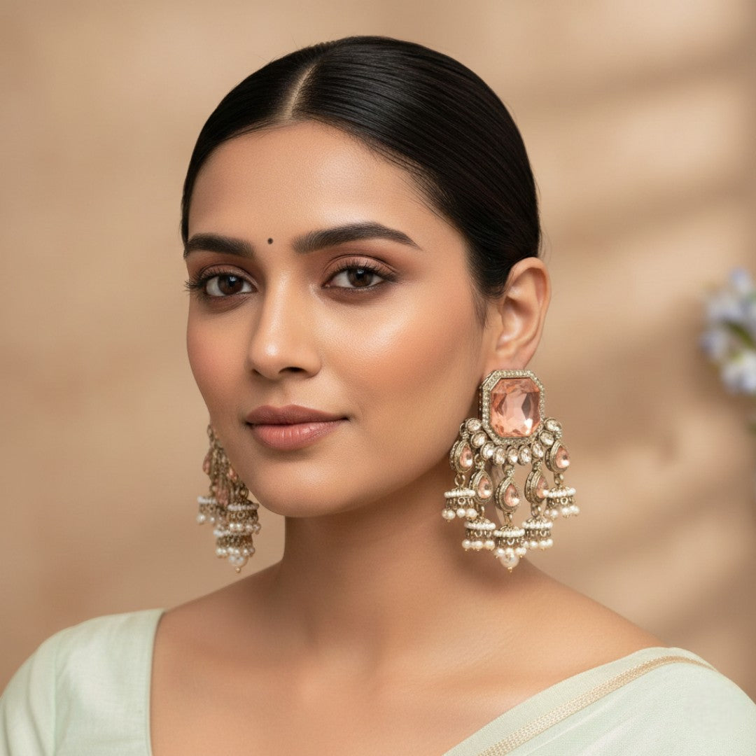 Fashion Earrings - Silver | sea green