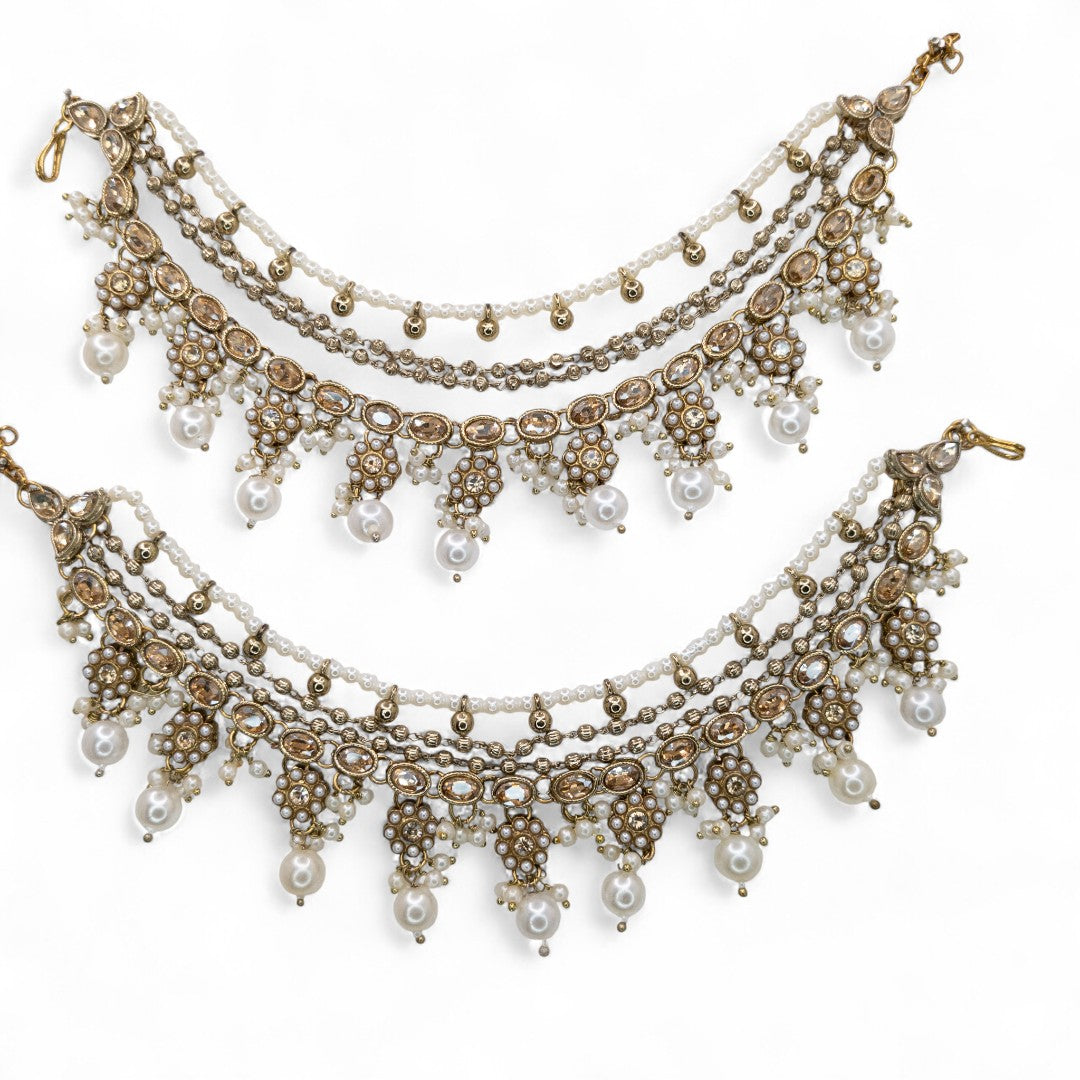 Maatal-Ohrringschmuck - gold | Pearl | Polki