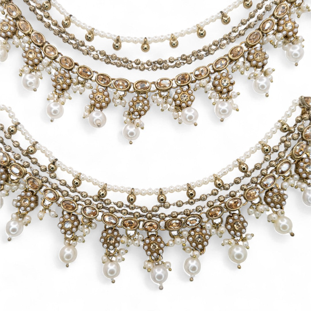 Maatal-Ohrringschmuck - gold | Pearl | Polki