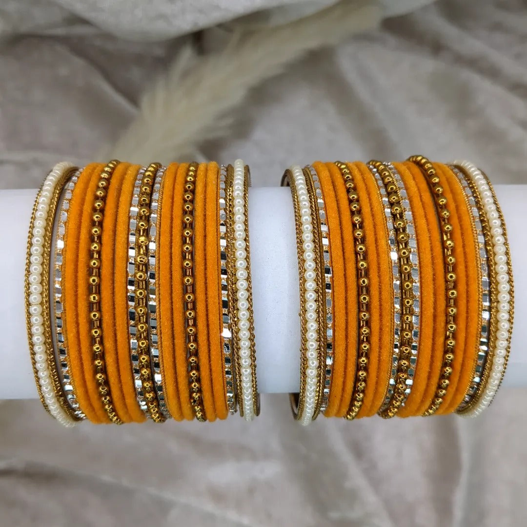 Armreifen Set - Orange| Gold | Größe 2.6