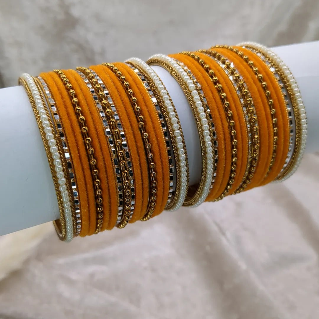 Armreifen Set - Orange| Gold | Größe 2.6