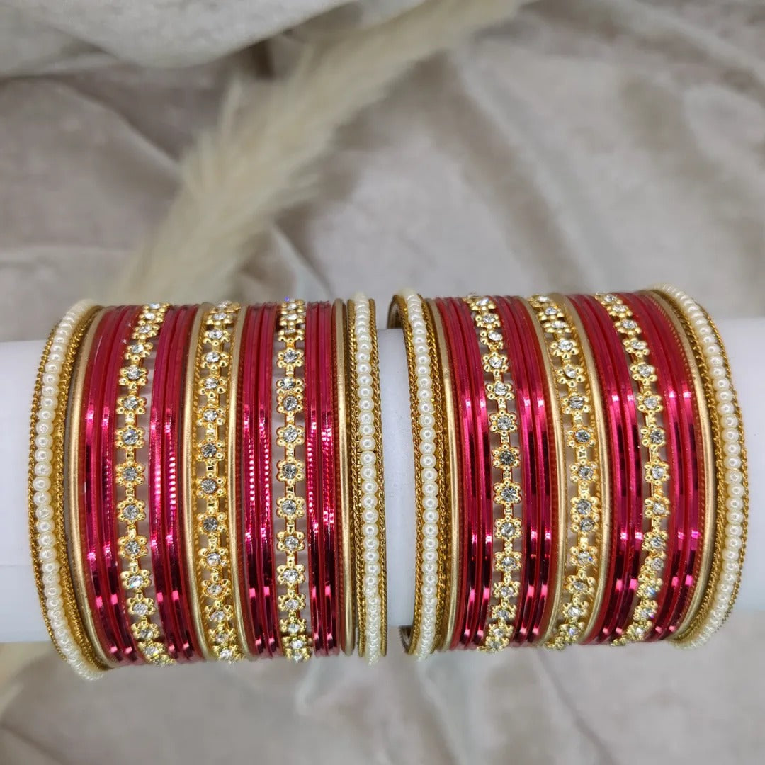 Armreifen Set - Strawberry Red | Gold| Größe 2.6