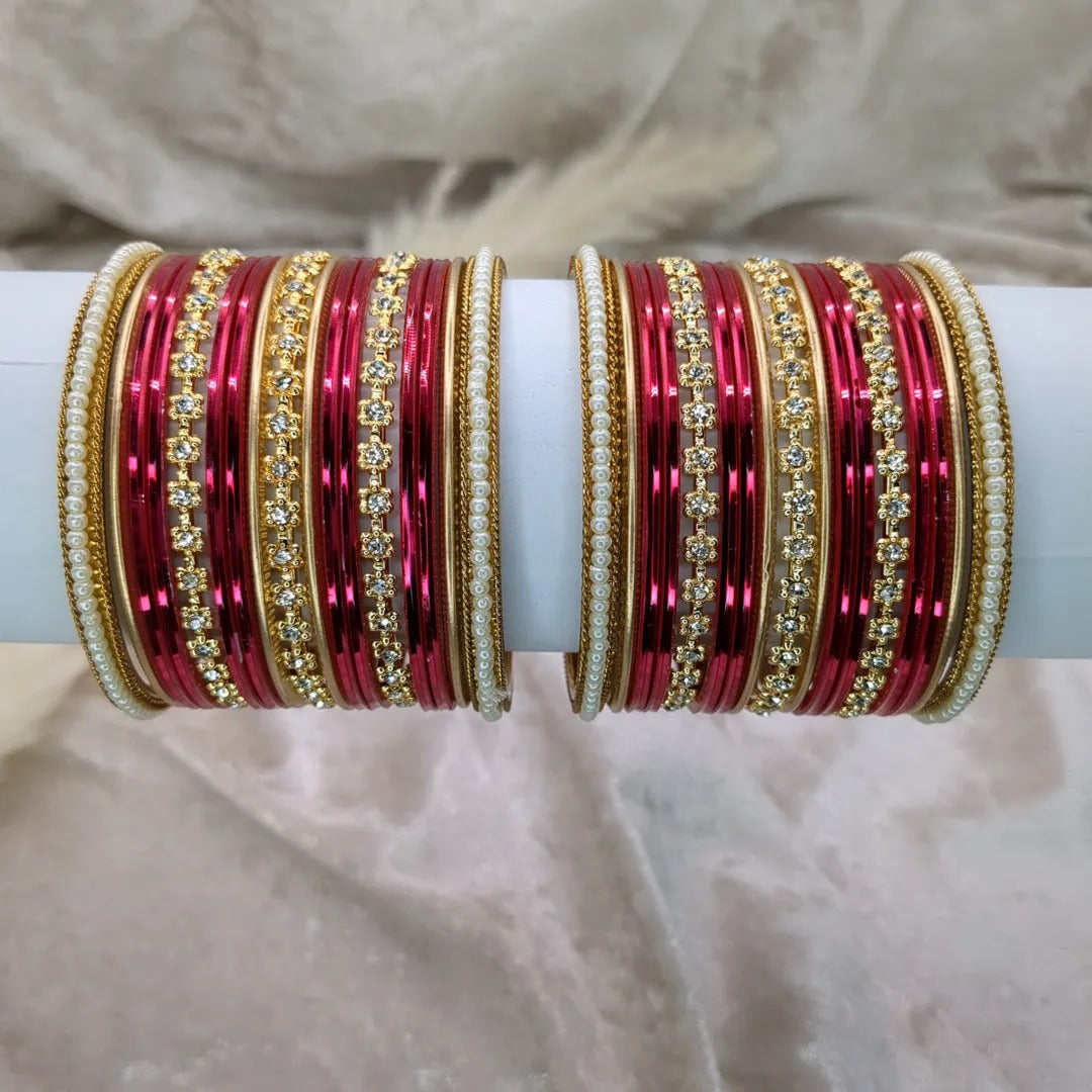 Armreifen Set - Strawberry Red | Gold| Größe 2.6