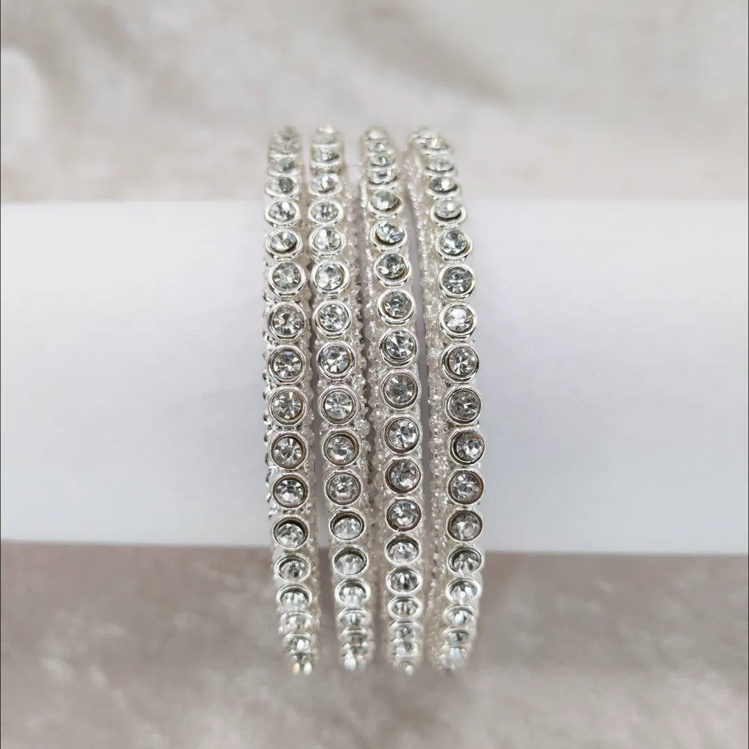 Kada Armreifen- Silber- Set mit 4 Armreifen