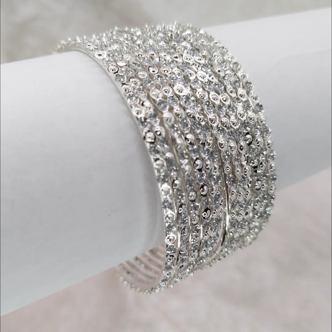 Silber Armreifen-Set mit 12 Armreifen Mix and Match